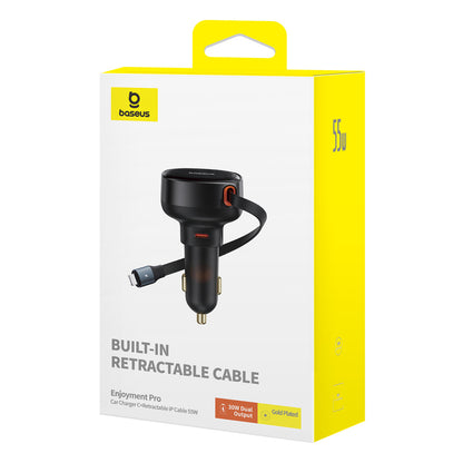 Baseus Enjoyment Pro USB-C (Female) / Lightning (Male) 60W Car Charger - Black - OUTLET_8