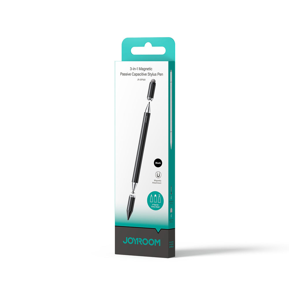 Joyroom JR-BP561 3-in-1 Passive Magnetic Capacitive Stylus - Black - OUTLET_3