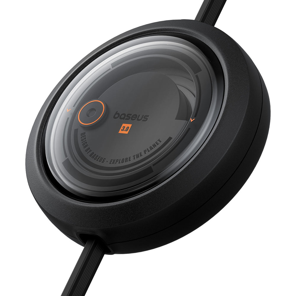 Baseus Free2Draw Retractable Crystal 100W 3in1 USB-A - MicroUSB/ Lightning/USB-C 1.1m Cable - Black - OUTLET_1