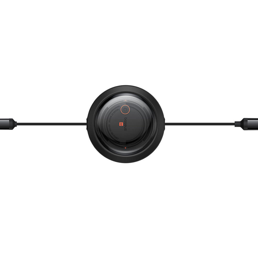 Baseus Free2Draw Retractable Crystal 100W 3in1 USB-A - MicroUSB/ Lightning/USB-C 1.1m Cable - Black - OUTLET_4
