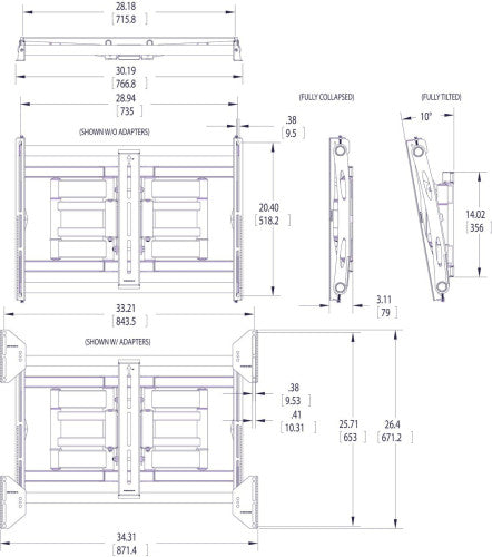 VOGELS PFW 6851 DISPLAY WALL MOUNT TURN & TILT 80KG_2