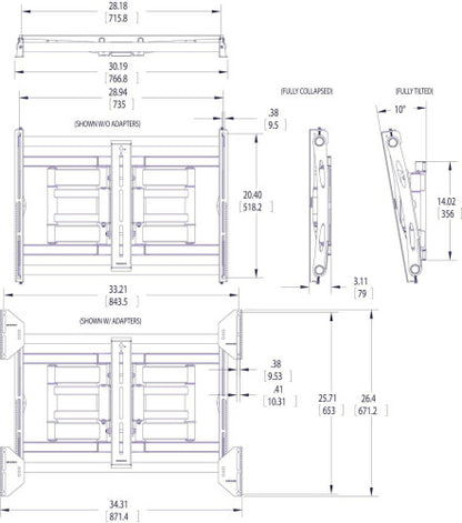 VOGELS PFW 6851 DISPLAY WALL MOUNT TURN & TILT 80KG_2