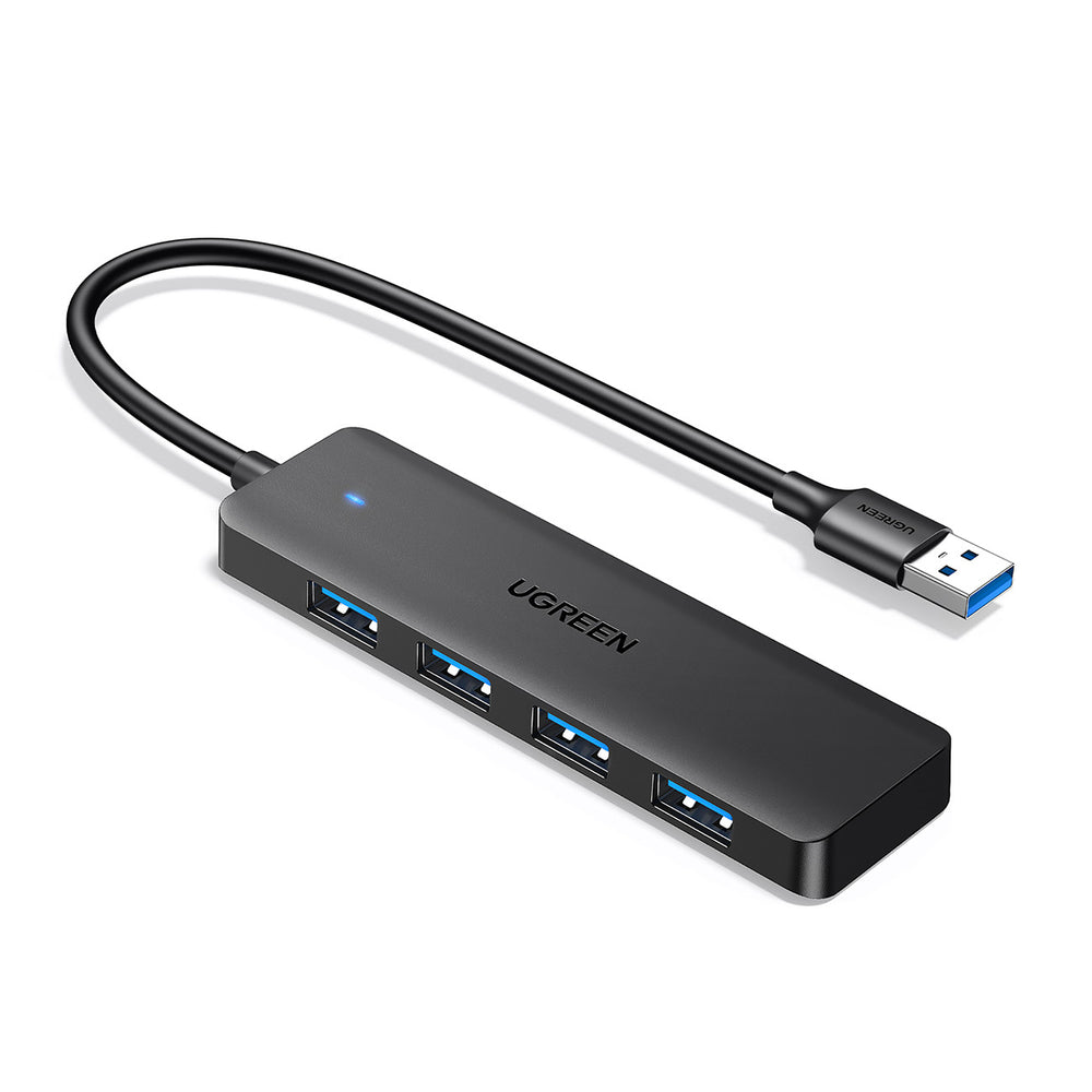 HUB Ugreen CM219 25851 with 4 USB-A 3.0 ports and USB-A 3.0 cable 15cm - black - OUTLET_0
