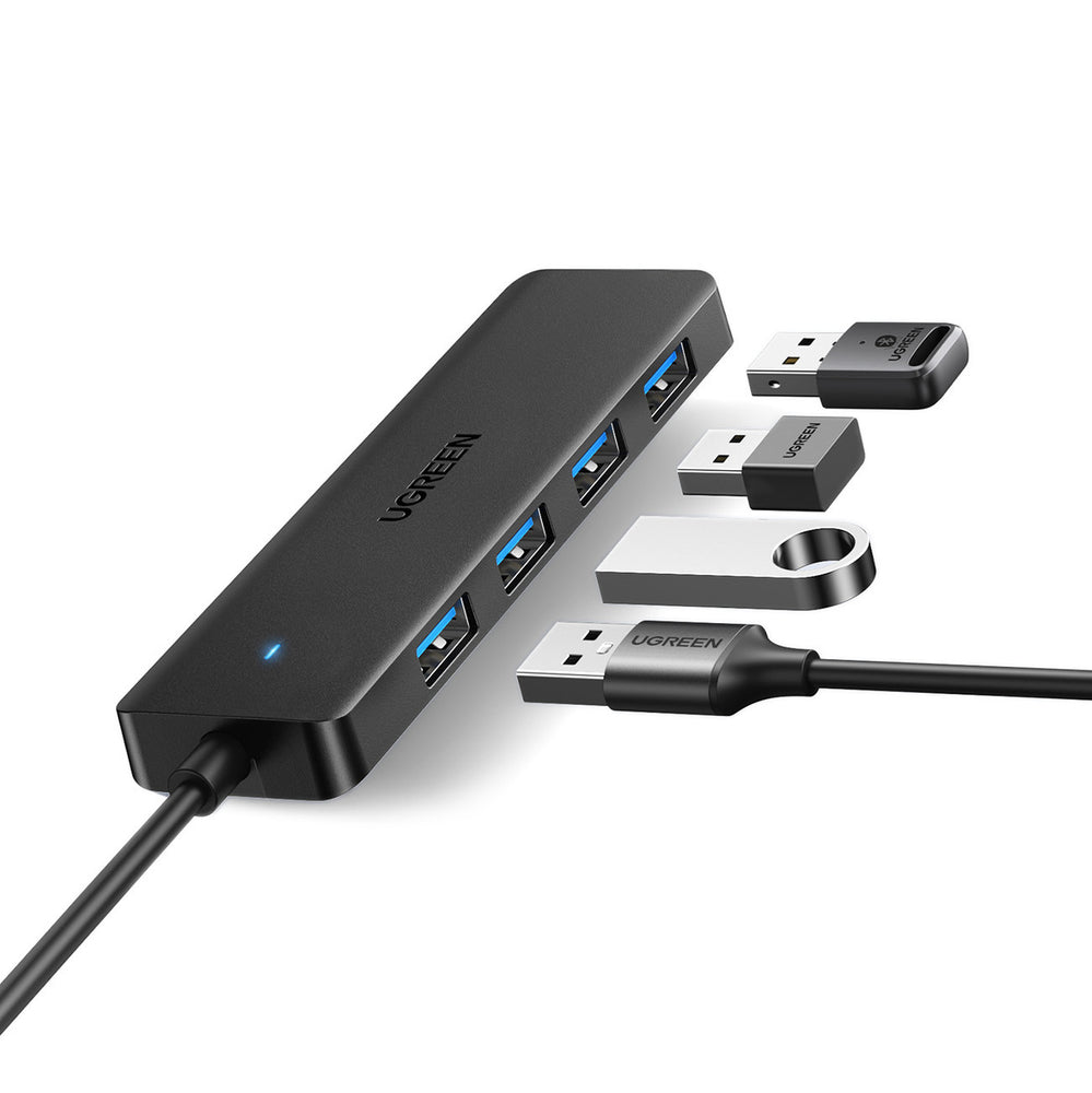 HUB Ugreen CM219 25851 with 4 USB-A 3.0 ports and USB-A 3.0 cable 15cm - black - OUTLET_1