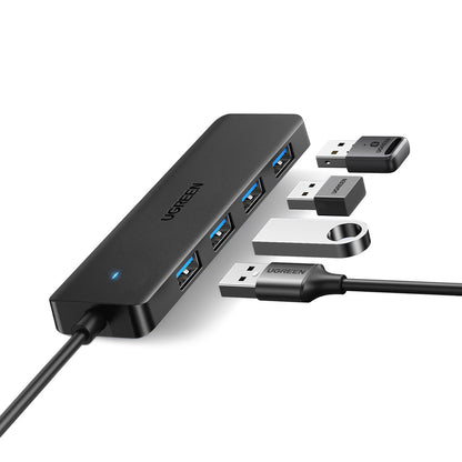 HUB Ugreen CM219 25851 with 4 USB-A 3.0 ports and USB-A 3.0 cable 15cm - black - OUTLET_1