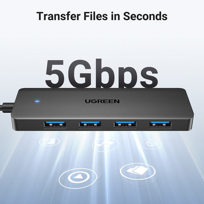 HUB Ugreen CM219 25851 with 4 USB-A 3.0 ports and USB-A 3.0 cable 15cm - black - OUTLET_3