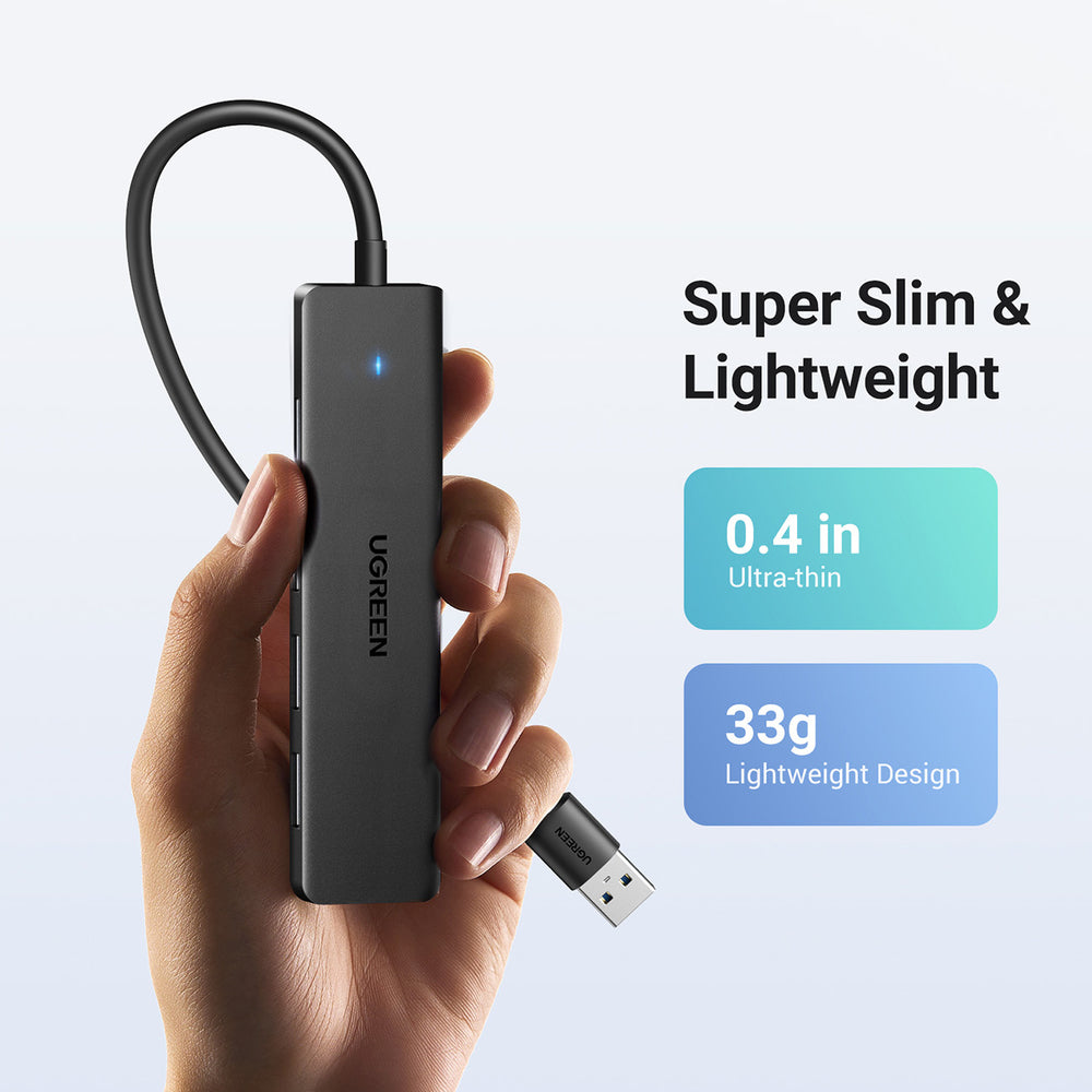 HUB Ugreen CM219 25851 with 4 USB-A 3.0 ports and USB-A 3.0 cable 15cm - black - OUTLET_6
