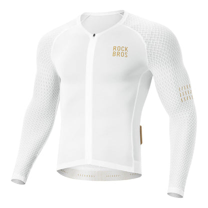 Rockbros YDCX008 Diamond Long Sleeve Cycling Jersey Size XL - White - OUTLET_0
