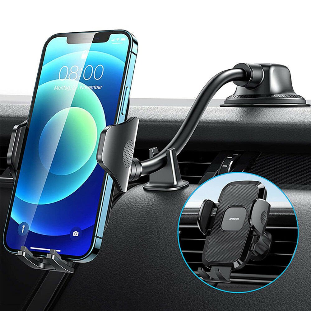 Joyroom car phone holder with flexible arm for dashboard or windshield, black (JR-ZS259) - OUTLET_1