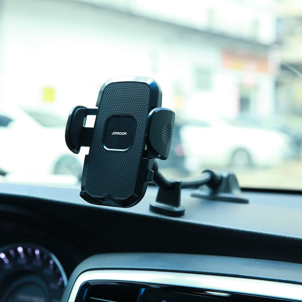 Joyroom car phone holder with flexible arm for dashboard or windshield, black (JR-ZS259) - OUTLET_5