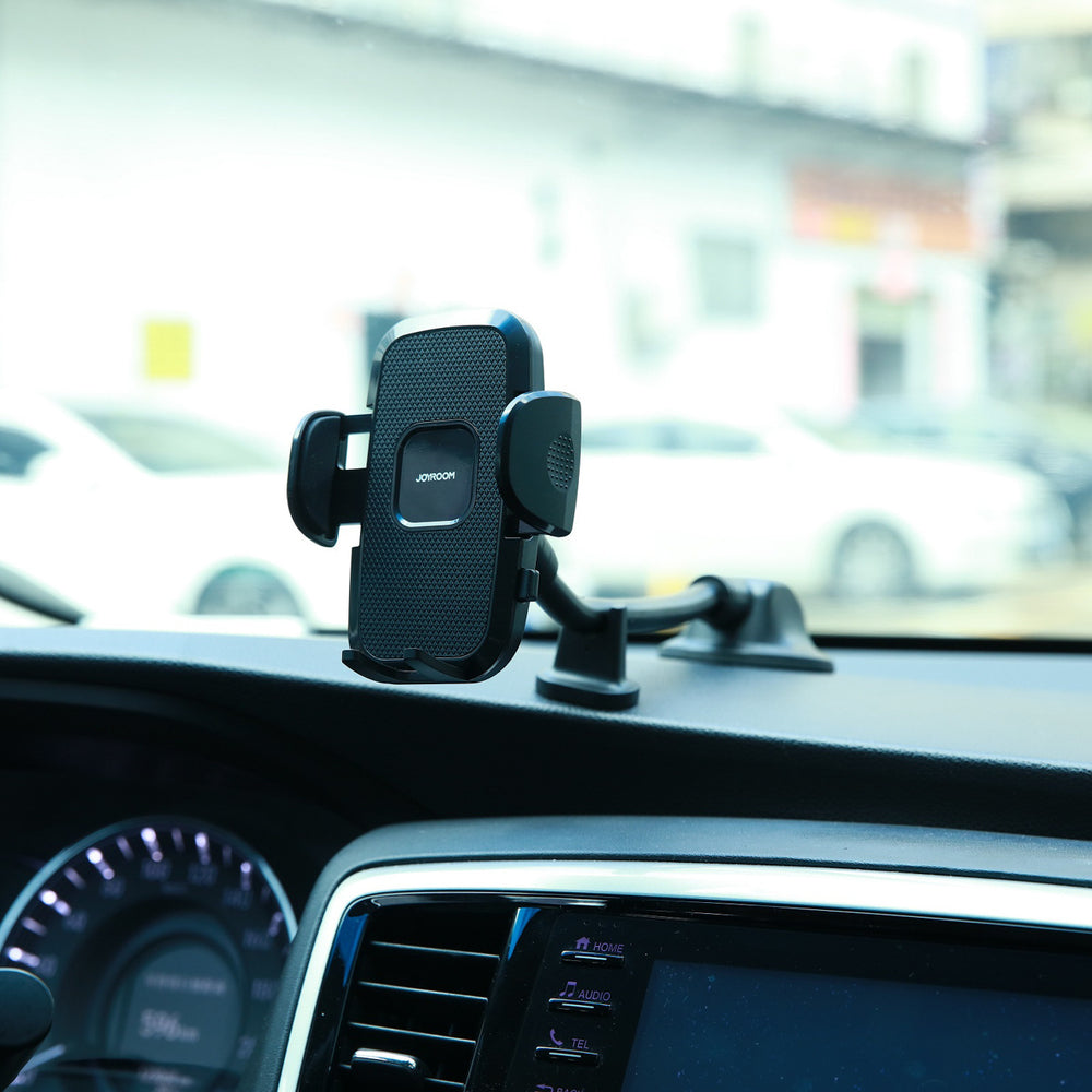 Joyroom car phone holder with flexible arm for dashboard or windshield, black (JR-ZS259) - OUTLET_6