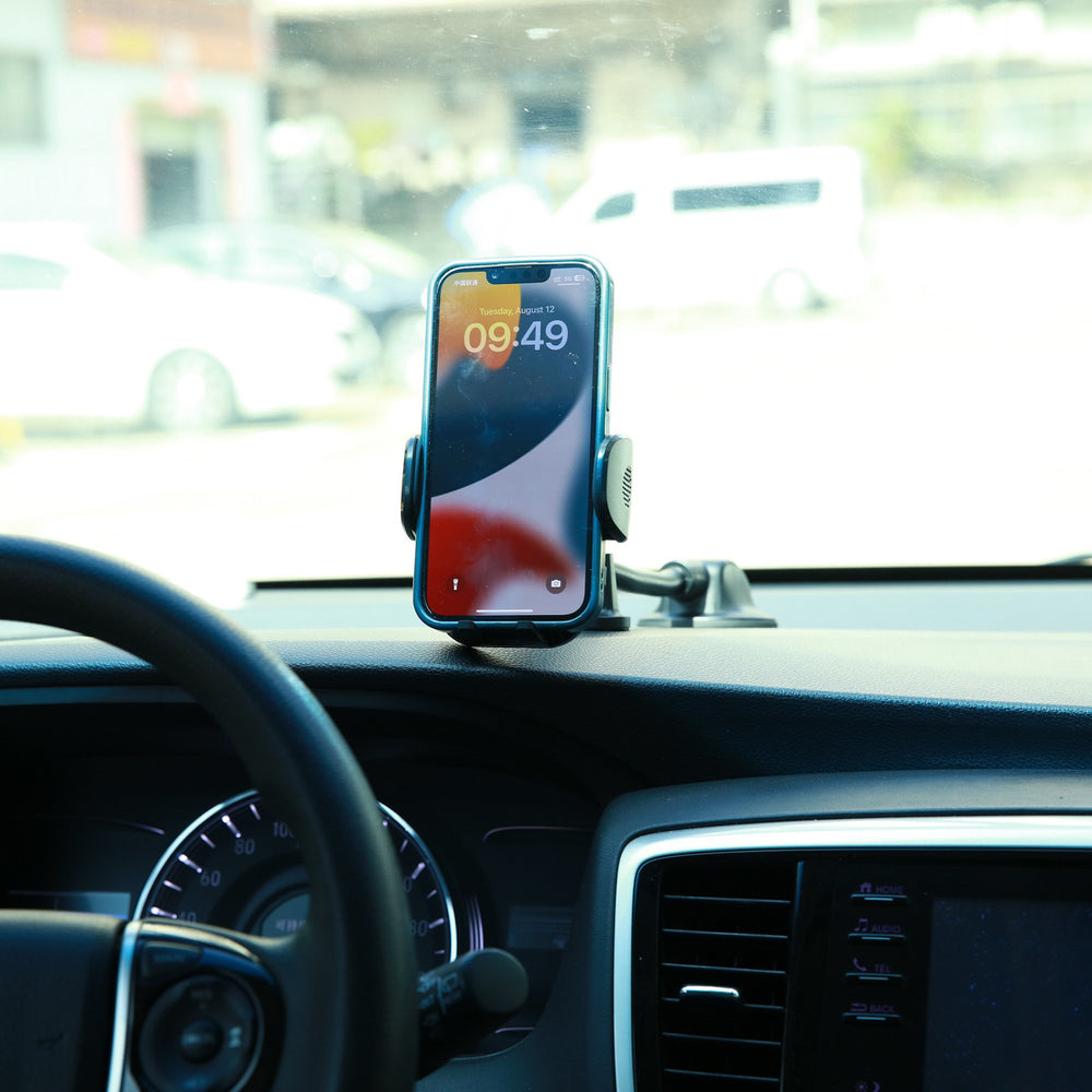Joyroom car phone holder with flexible arm for dashboard or windshield, black (JR-ZS259) - OUTLET_8