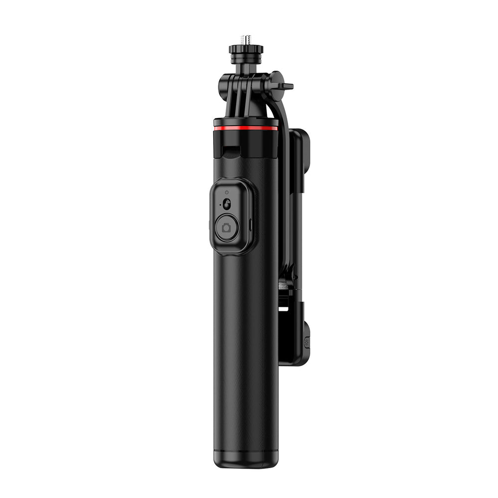 Selfie stick WC12YDS 1.3m aluminum alloy telescopic tripod with dual lamp and phone holder - black - OUTLET_10