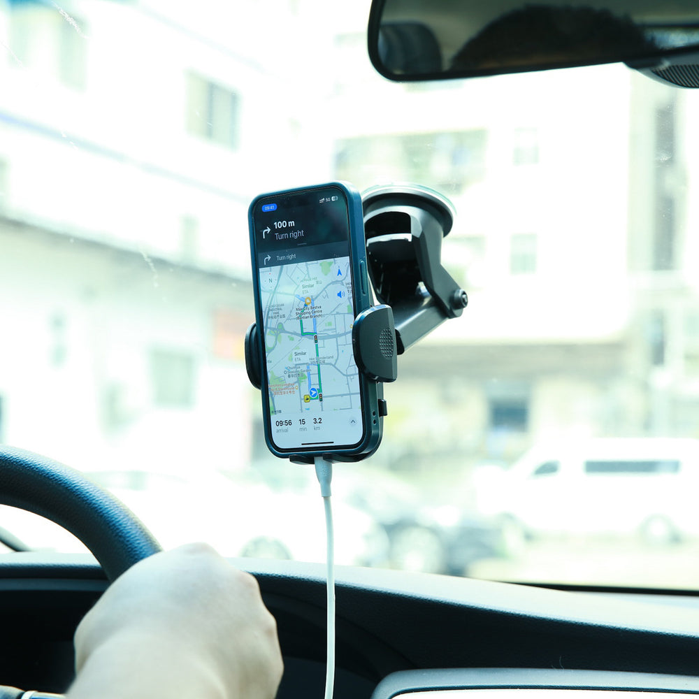 Joyroom car phone holder with telescopic extendable arm for dashboard and windshield black (JR-ZS259) - OUTLET_10