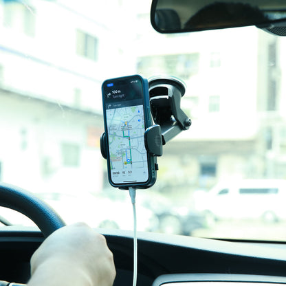 Joyroom car phone holder with telescopic extendable arm for dashboard and windshield black (JR-ZS259) - OUTLET_10