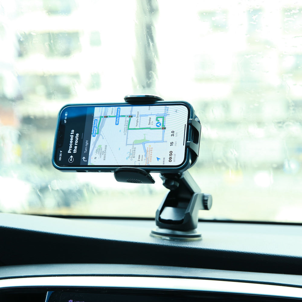 Joyroom car phone holder with telescopic extendable arm for dashboard and windshield black (JR-ZS259) - OUTLET_14
