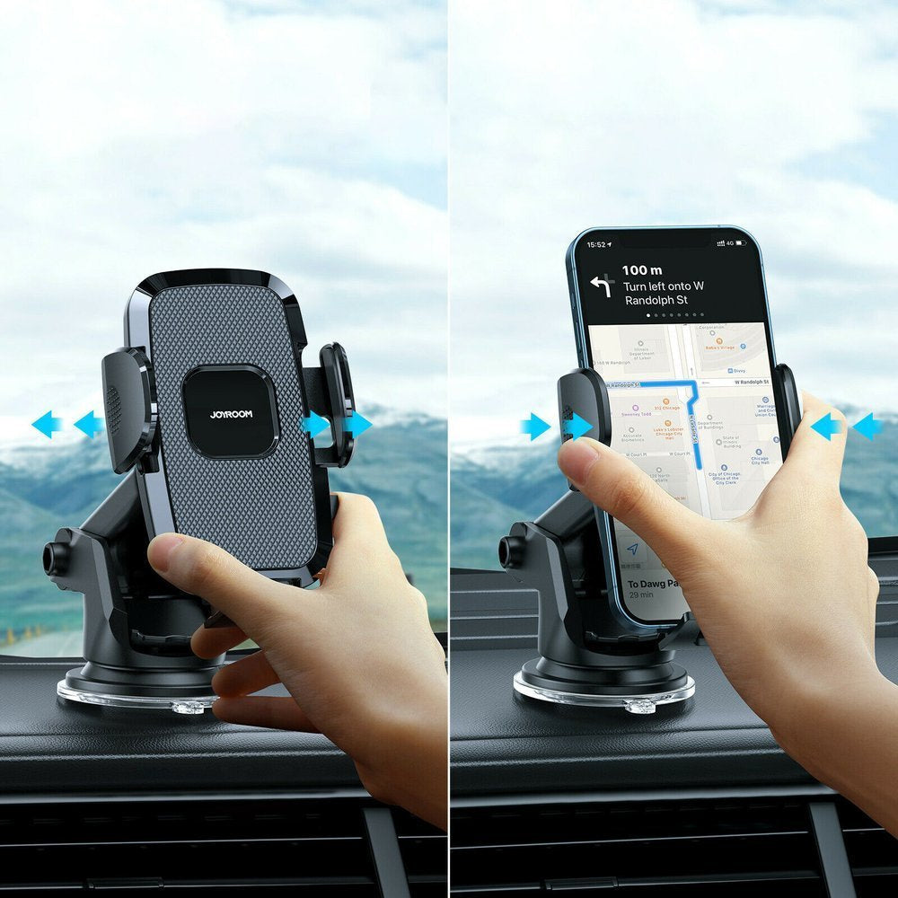 Joyroom car phone holder with telescopic extendable arm for dashboard and windshield black (JR-ZS259) - OUTLET_3