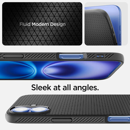 Spigen Liquid Air Case for iPhone 16 Plus - Black - OUTLET_10