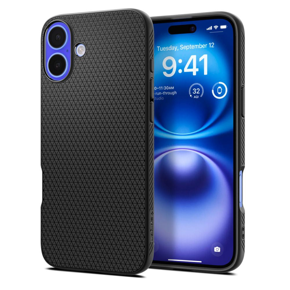 Spigen Liquid Air Case for iPhone 16 Plus - Black - OUTLET_0