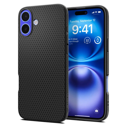 Spigen Liquid Air Case for iPhone 16 Plus - Black - OUTLET_0