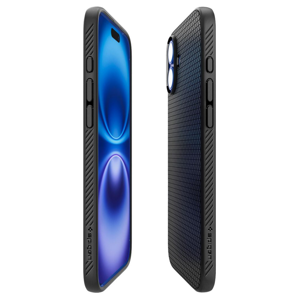 Spigen Liquid Air Case for iPhone 16 Plus - Black - OUTLET_6