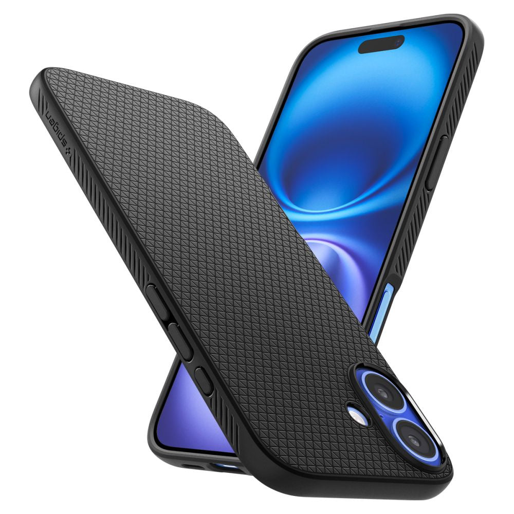 Spigen Liquid Air Case for iPhone 16 Plus - Black - OUTLET_8
