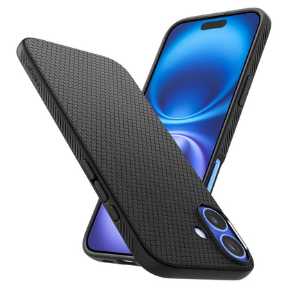 Spigen Liquid Air Case for iPhone 16 Plus - Black - OUTLET_8