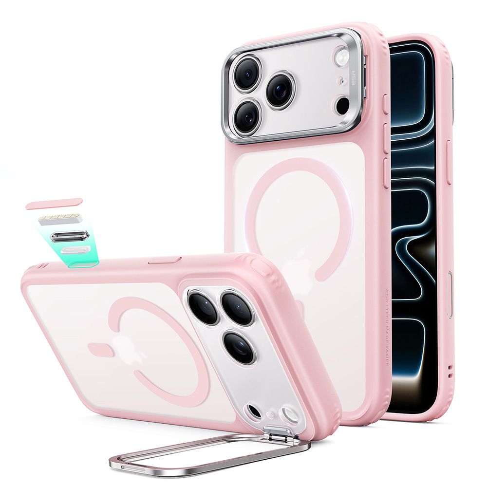 ESR Classic Hybrid Kickstand MagSafe Case for iPhone 18 Pro / 17 Pro - Matte Pink_0