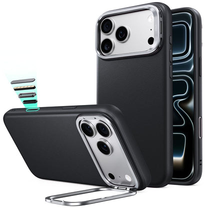 ESR Leather Kickstand MagSafe Case for iPhone 18 Pro / 17 Pro - Black_0