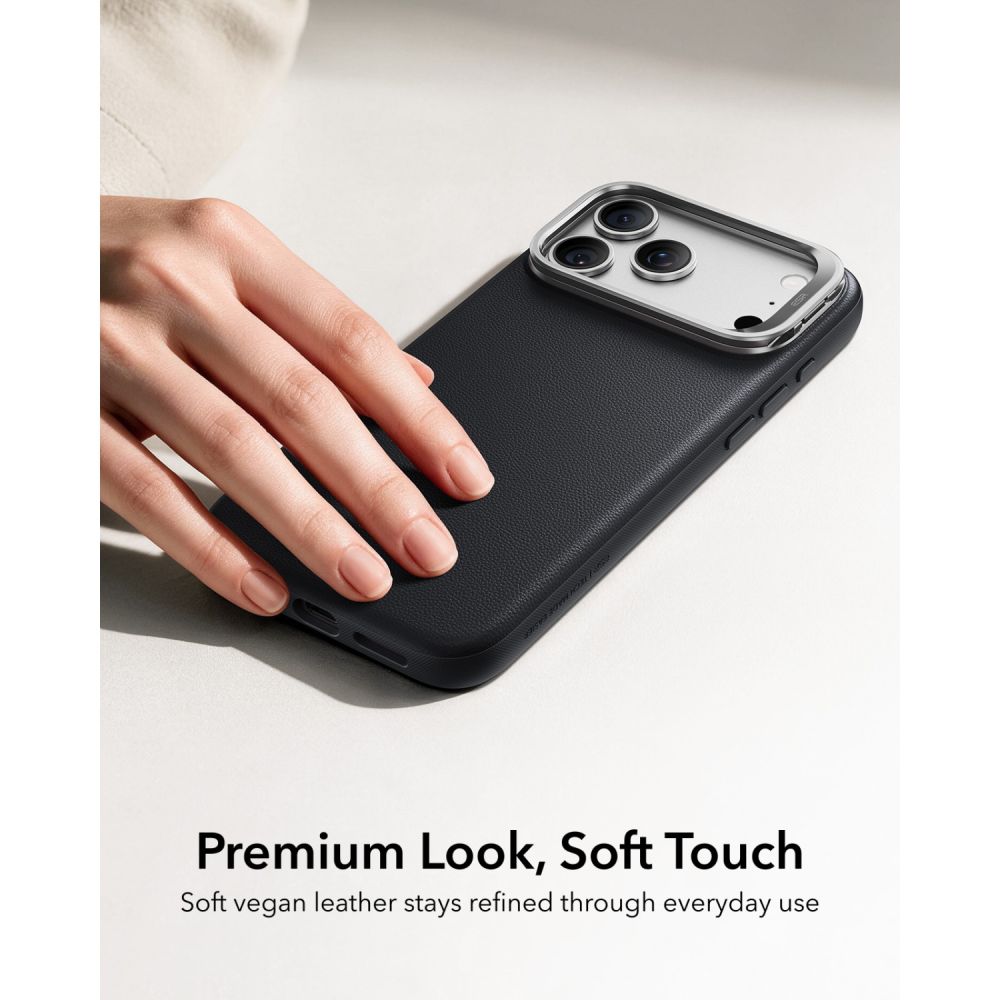 ESR Leather Kickstand MagSafe Case for iPhone 18 Pro / 17 Pro - Black_2