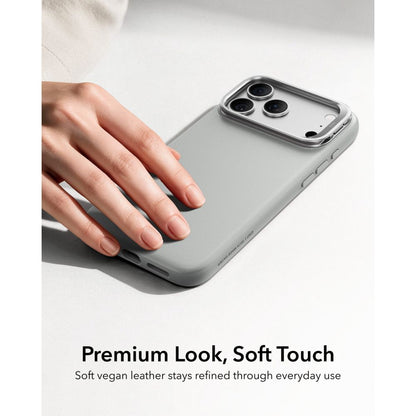 ESR Leather Kickstand MagSafe Case for iPhone 18 Pro Max / 17 Pro Max - Gray_2