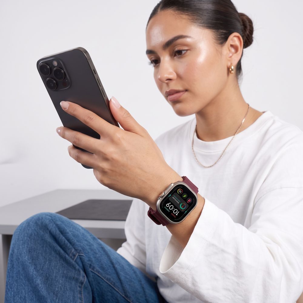 Tech-Protect Iconband Pro strap for Apple Watch 44 / 45 / 46 / 49 mm - burgundy_3