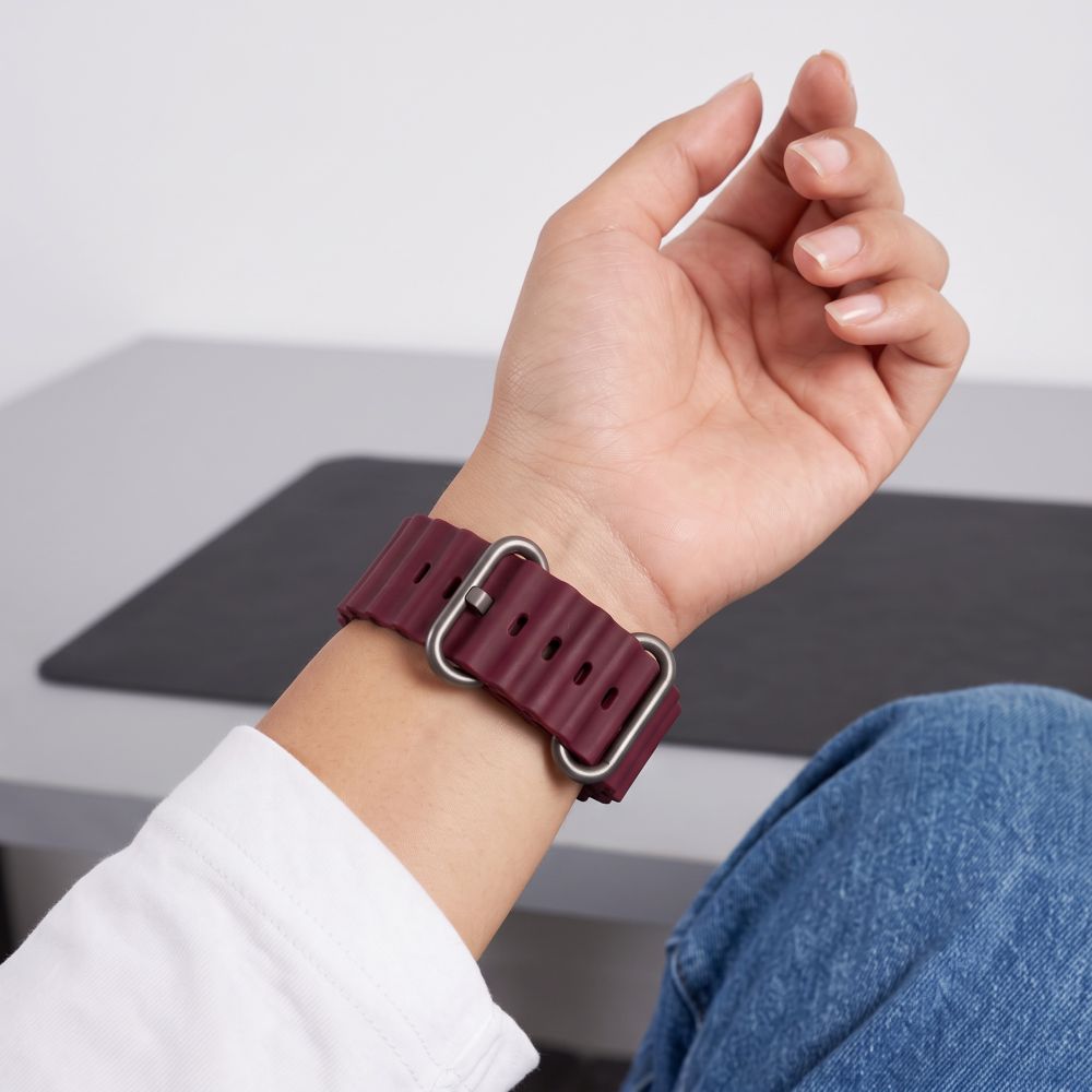 Tech-Protect Iconband Pro strap for Apple Watch 44 / 45 / 46 / 49 mm - burgundy_5