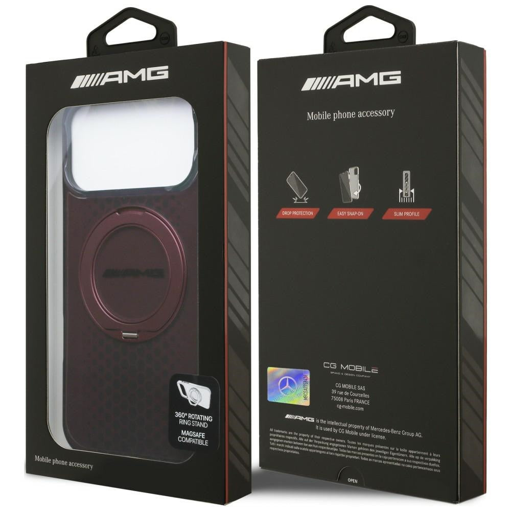 Mercedes AMG IML Double Layer Urban Line with Ring Stand MagSafe case for iPhone 18 Pro Max / 17 Pro Max - burgundy_7