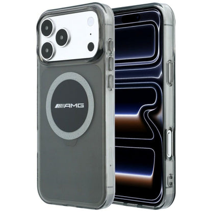 Mercedes AMG IML Transparent Bicolor Block MagSafe Case for iPhone 18 Pro Max / 17 Pro Max - Black and Gray_0
