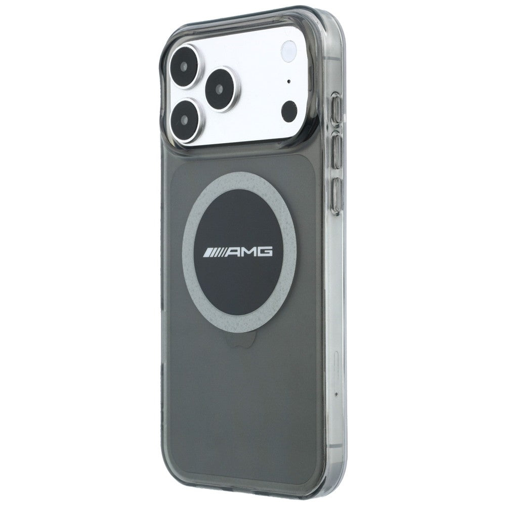 Mercedes AMG IML Transparent Bicolor Block MagSafe Case for iPhone 18 Pro Max / 17 Pro Max - Black and Gray_1