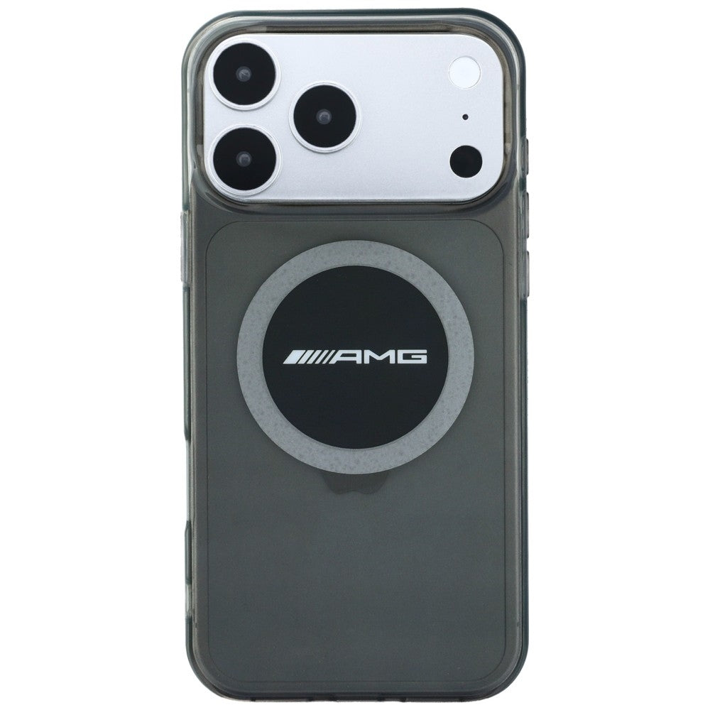 Mercedes AMG IML Transparent Bicolor Block MagSafe Case for iPhone 18 Pro Max / 17 Pro Max - Black and Gray_2
