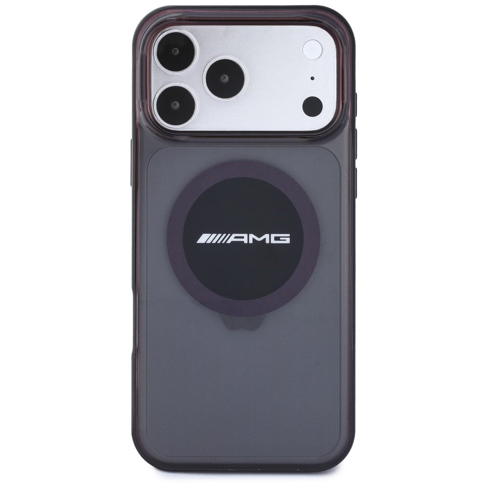 Mercedes AMG IML Transparent Bicolor Block MagSafe Case for iPhone 18 Pro Max / 17 Pro Max - Black and Burgundy_2