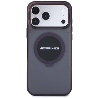 Mercedes AMG IML Transparent Bicolor Block MagSafe Case for iPhone 18 Pro Max / 17 Pro Max - Black and Burgundy_2