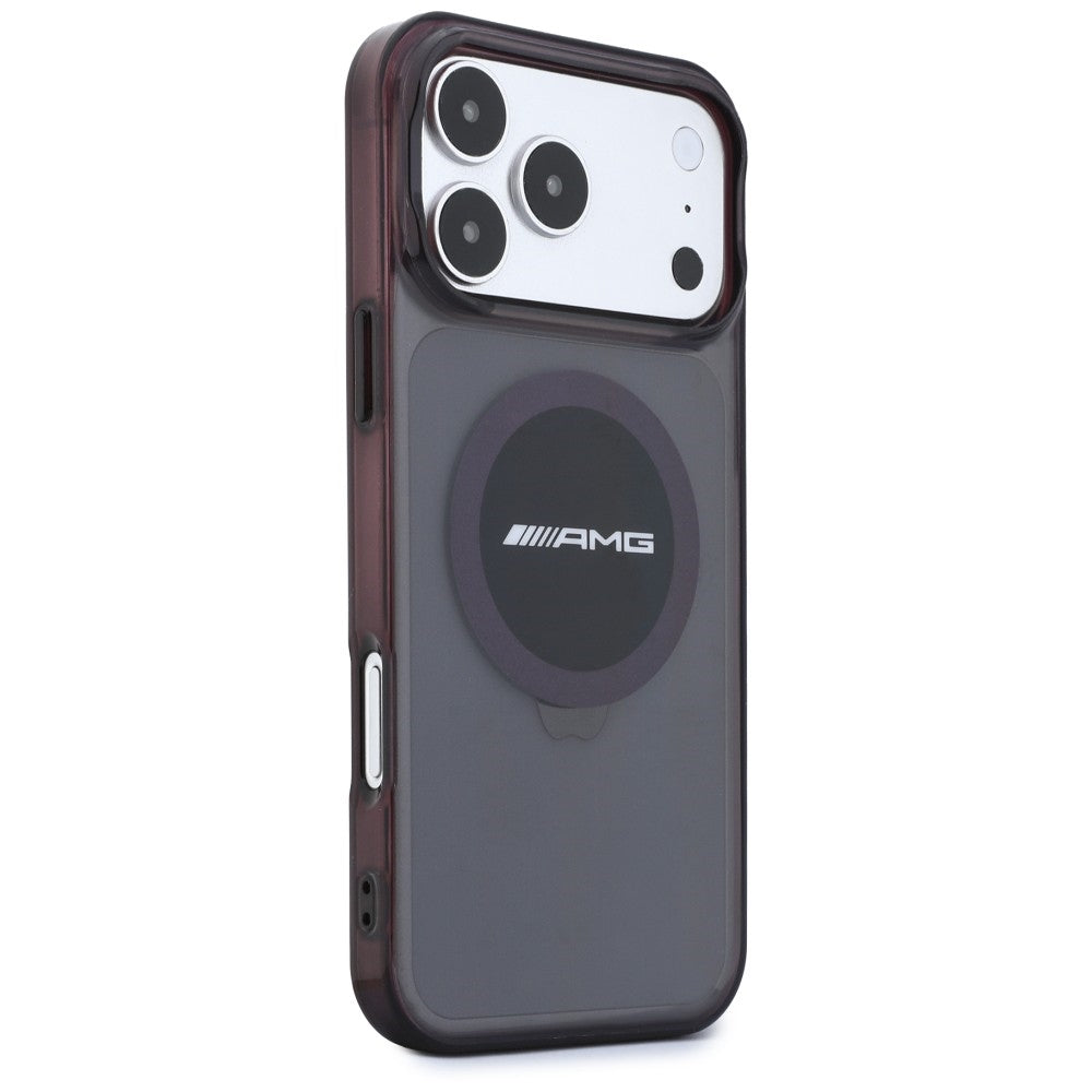 Mercedes AMG IML Transparent Bicolor Block MagSafe Case for iPhone 18 Pro Max / 17 Pro Max - Black and Burgundy_3