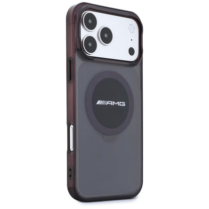 Mercedes AMG IML Transparent Bicolor Block MagSafe Case for iPhone 18 Pro Max / 17 Pro Max - Black and Burgundy_3