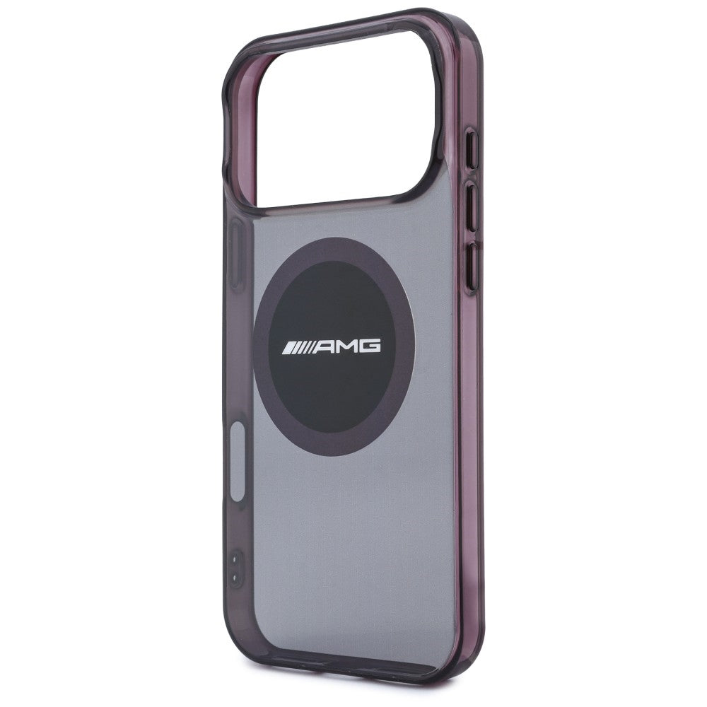 Mercedes AMG IML Transparent Bicolor Block MagSafe Case for iPhone 18 Pro Max / 17 Pro Max - Black and Burgundy_5