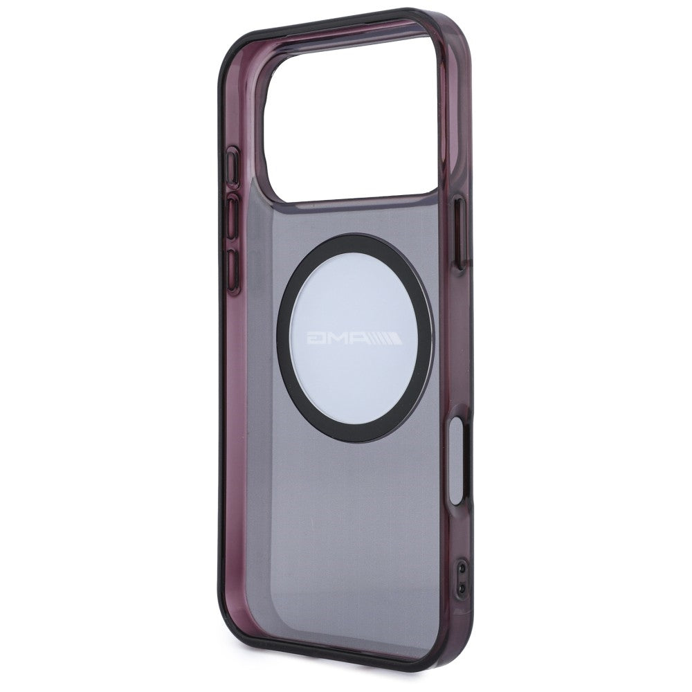 Mercedes AMG IML Transparent Bicolor Block MagSafe Case for iPhone 18 Pro Max / 17 Pro Max - Black and Burgundy_6