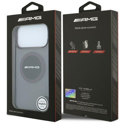 Mercedes AMG IML Transparent Bicolor Block MagSafe Case for iPhone 18 Pro Max / 17 Pro Max - Black and Burgundy_7