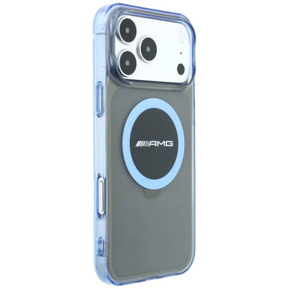 Mercedes AMG IML Transparent Bicolor Block MagSafe Case for iPhone 18 Pro Max / 17 Pro Max - Black and Blue_3