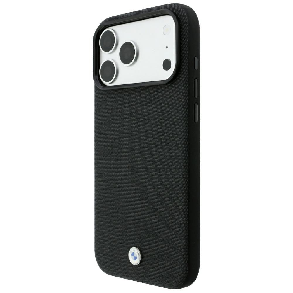 BMW Kevlar Metal Logo MagSafe Case for iPhone 18 Pro Max / 17 Pro Max - Black_1