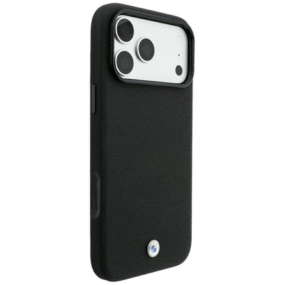 BMW Kevlar Metal Logo MagSafe Case for iPhone 18 Pro Max / 17 Pro Max - Black_3