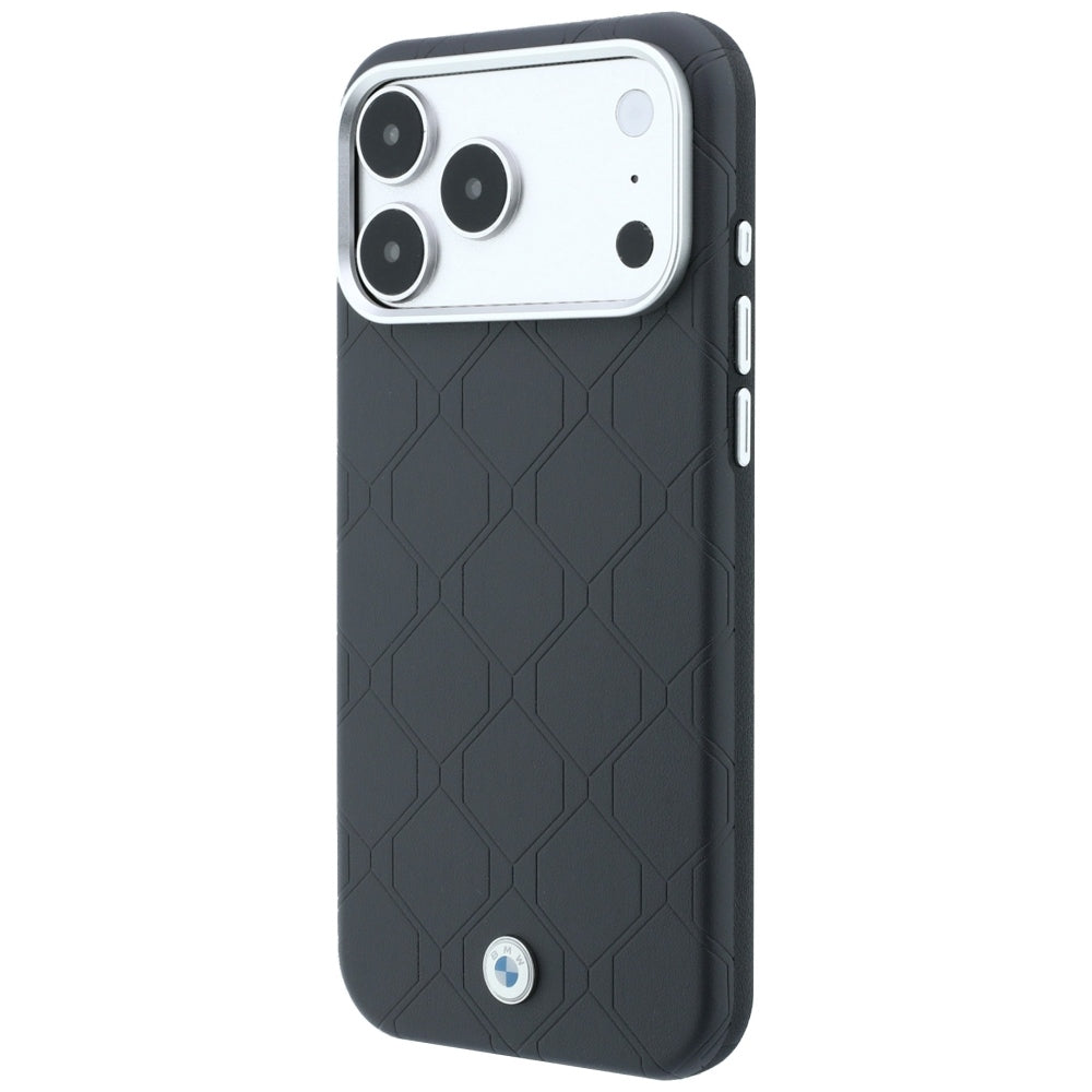 BMW Sign Deboss Quilted Metal Logo MagSafe Case for iPhone 18 Pro / 17 Pro - Dark Gray_1