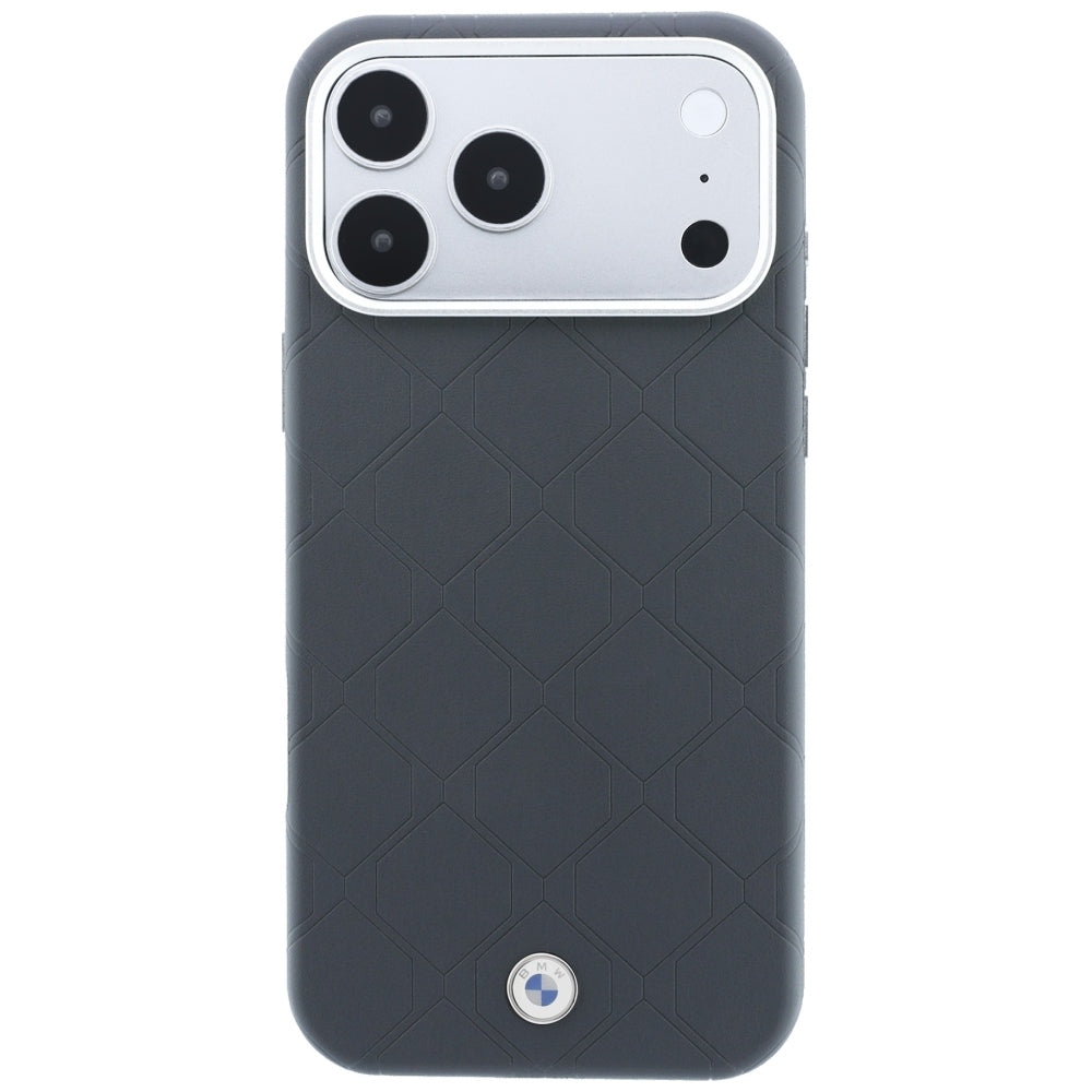 BMW Sign Deboss Quilted Metal Logo MagSafe Case for iPhone 18 Pro / 17 Pro - Dark Gray_2