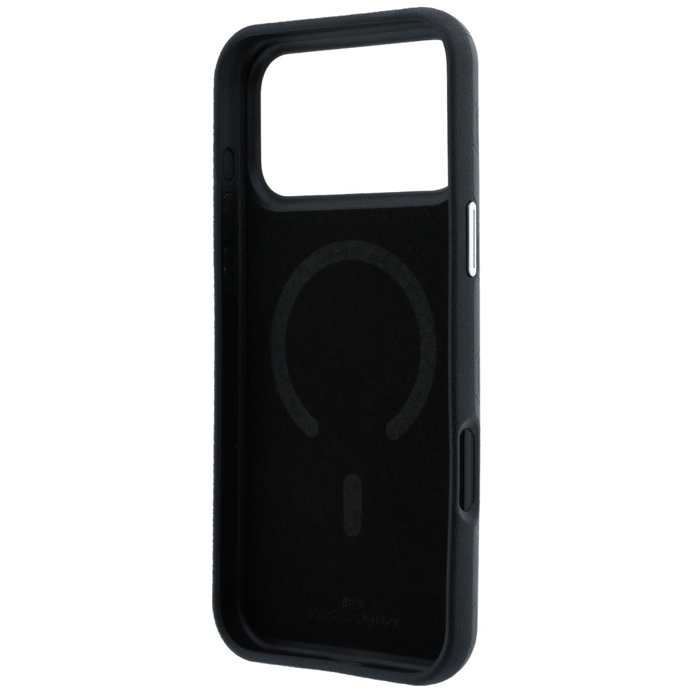 BMW Sign Deboss Quilted Metal Logo MagSafe Case for iPhone 18 Pro / 17 Pro - Dark Gray_6